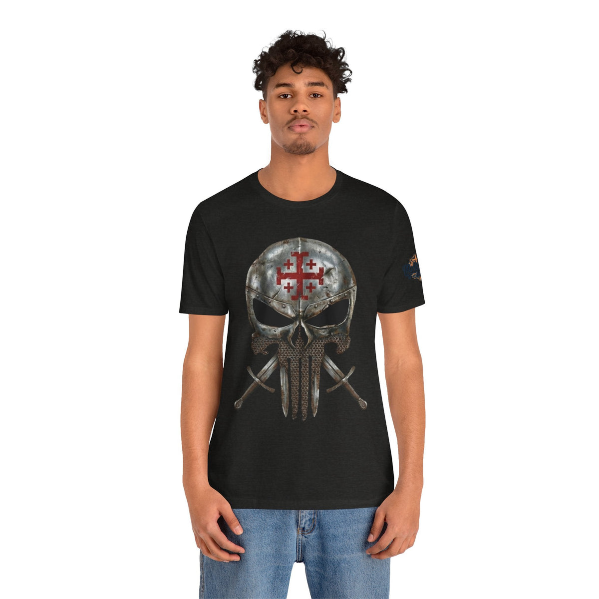 Crusader Knight Christian Skull T-shirt - Warrior Armor of God T-shirt Printify