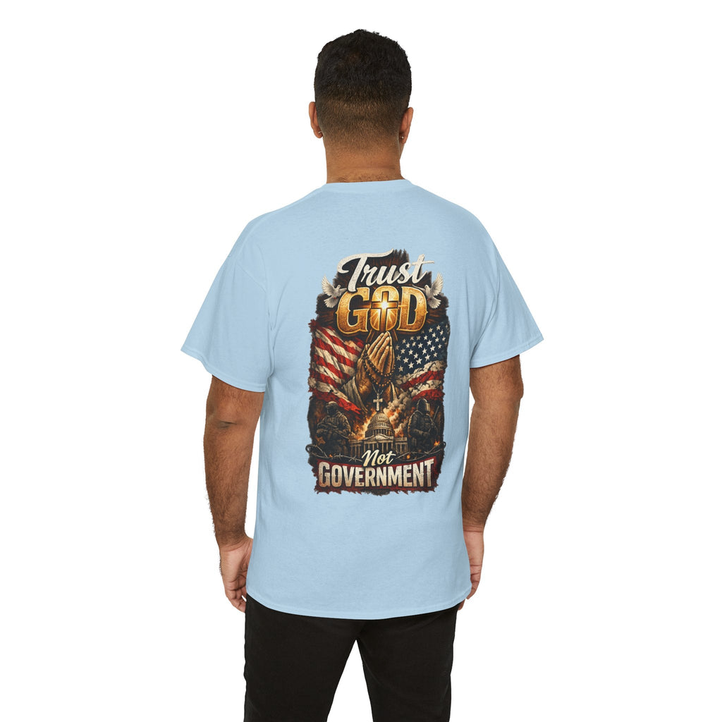 Trust God Not Government T-Shirt — Vintage Patriotic Christian Tee Printify