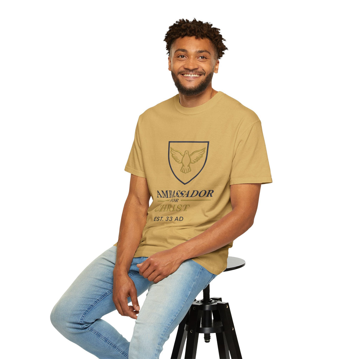 Ambassador for Christ T-Shirt – Established 33 AD Christian Tee for Bold Faith Printify