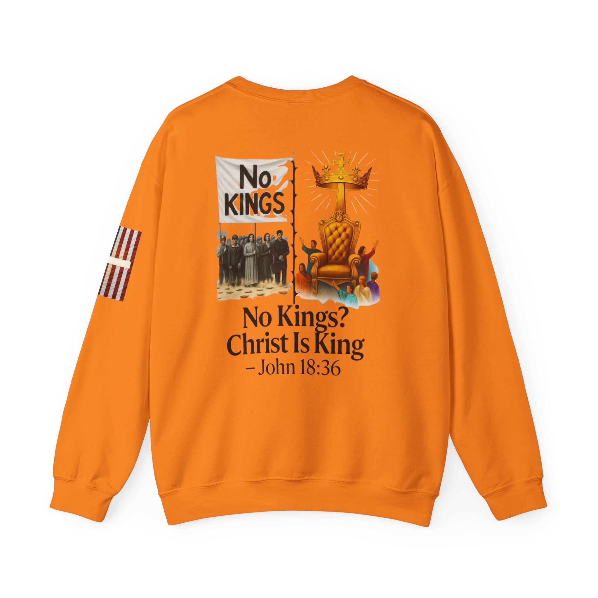 No Kings? Christ is King Sweatshirt – Bold Christian Hoodie for Sovereign Faith Printify