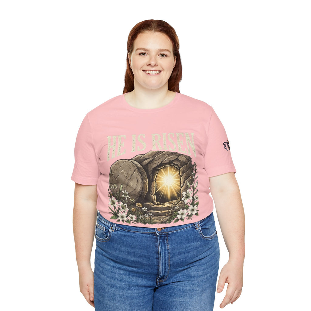He Is Risen T-Shirt — Jesus Christ Resurrection Easter Tee Printify