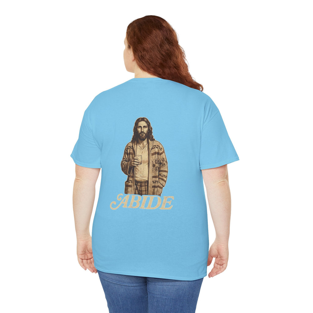 Abide Vintage Jesus Tee — "The Dude" Graphic Christian T-Shirt Printify