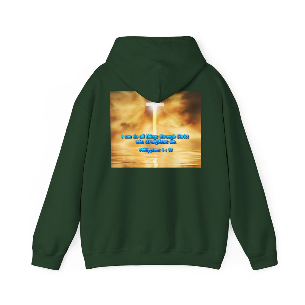 Bible Verse Unisex Heavy Blend™ Hooded Sweatshirt - Philippians 4 : 13 Printify