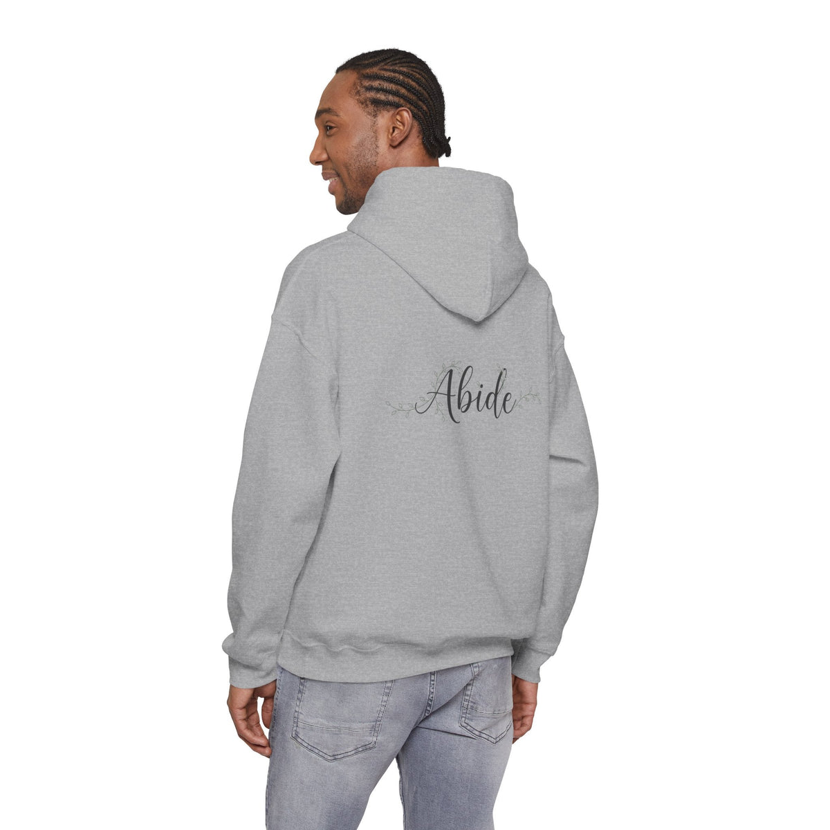 Abide Hoodie – Vine Wrapped John 15:5 Christian Hoodie for Cozy Devotion Printify