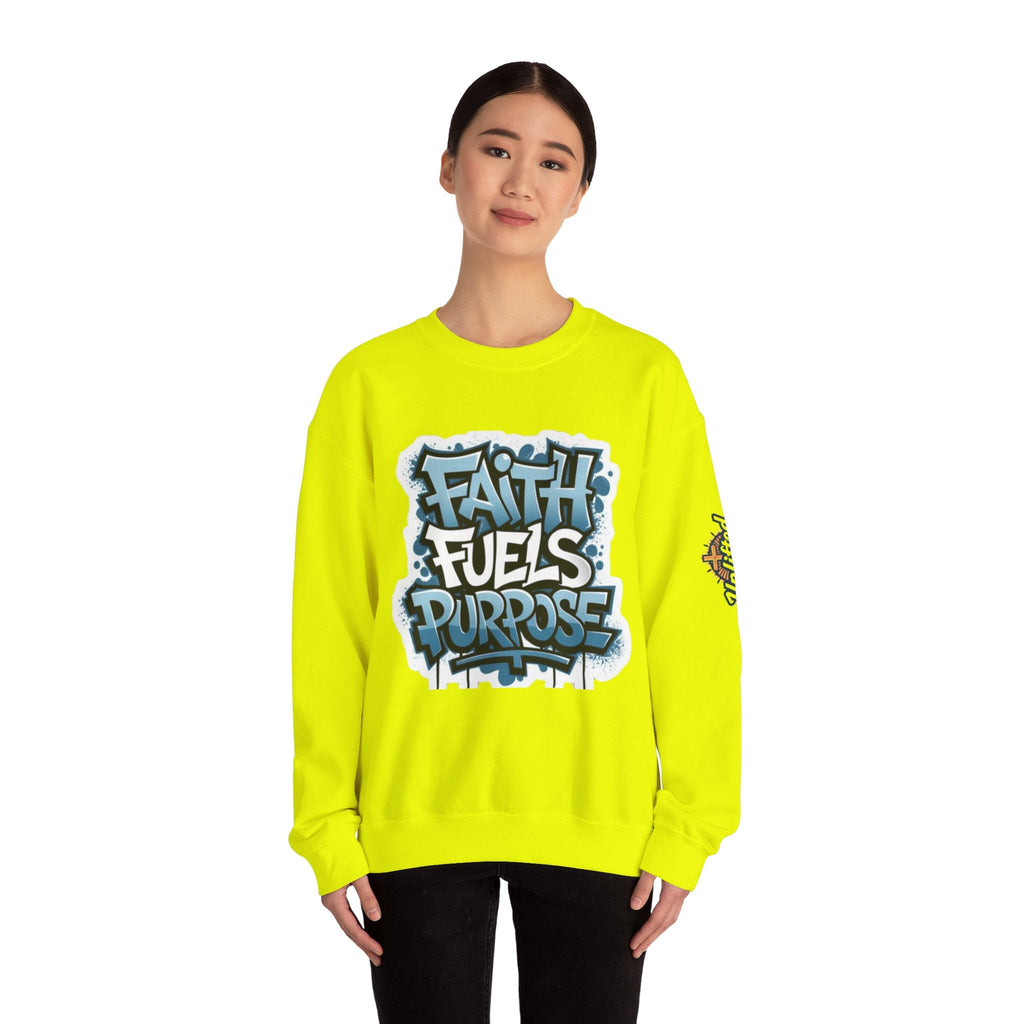 Faith Fuels Purpose Sweatshirt – Inspirational Christian Sweatshirt for Divine Drive & Unstoppable Belief Printify