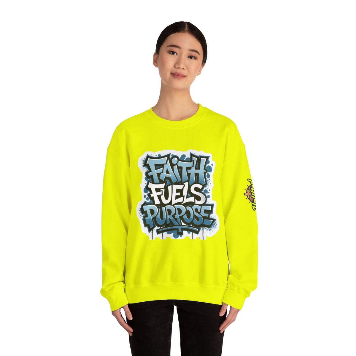 Faith Fuels Purpose Sweatshirt – Inspirational Christian Sweatshirt for Divine Drive & Unstoppable Belief Printify
