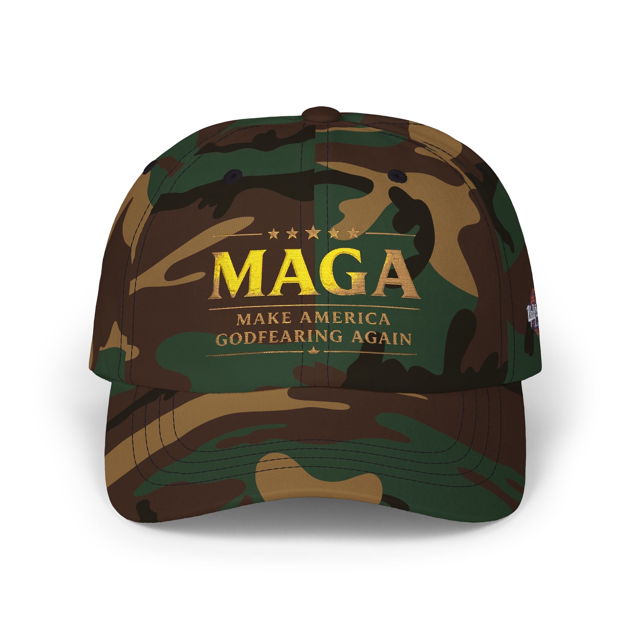 Dad Cap — "MAGA: Make America Godfearing Again" Embroidered Hat Printify