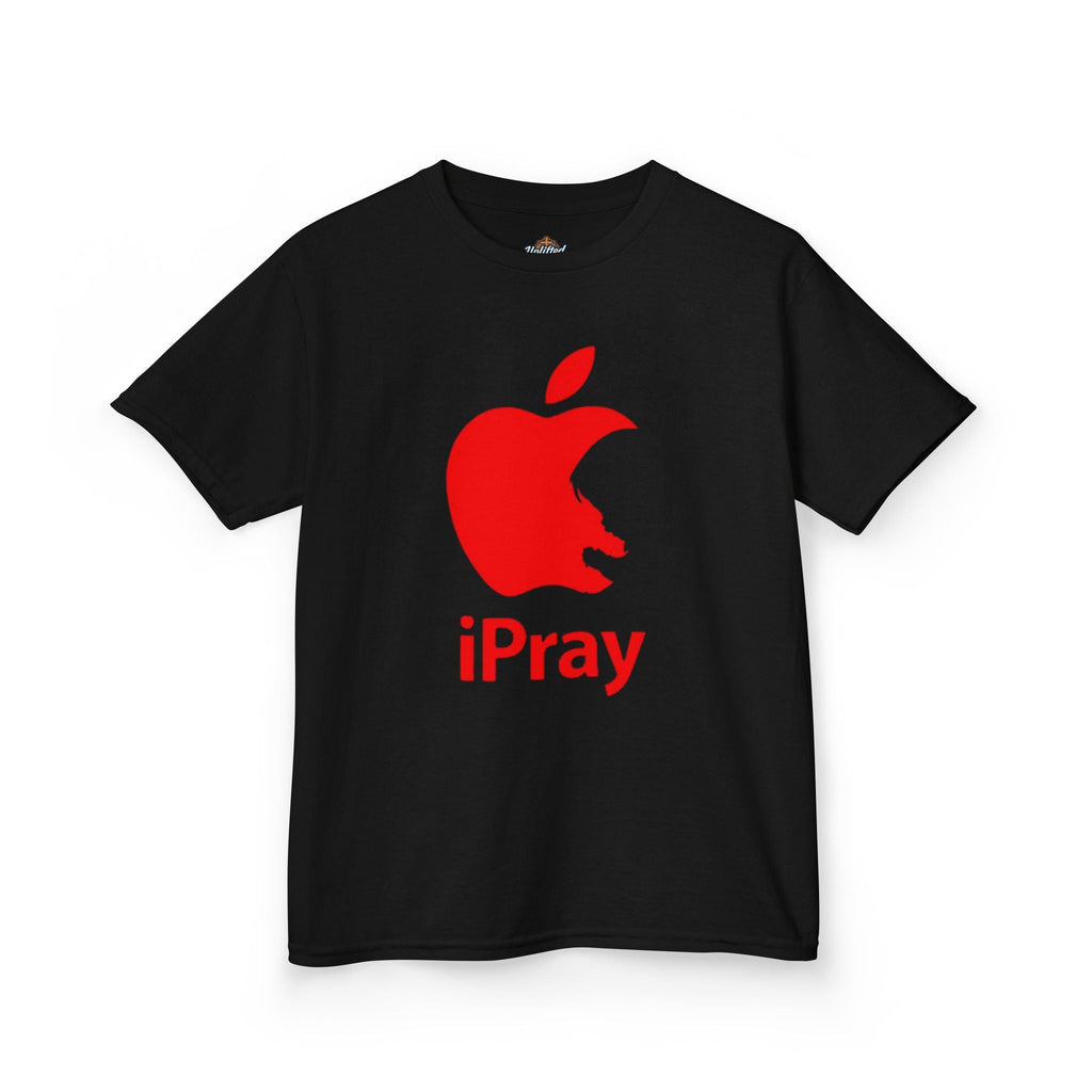 Kids Graphic Tee — Red iPray Logo Prayer Shirt for Children Printify