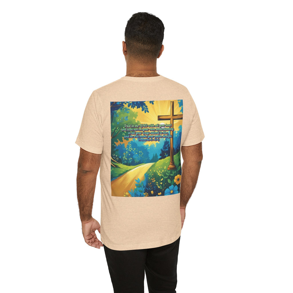 Trust in The Lord Proverbs 3:5-6 Biblical Design Unisex Jersey Short Sleeve Tee Printify