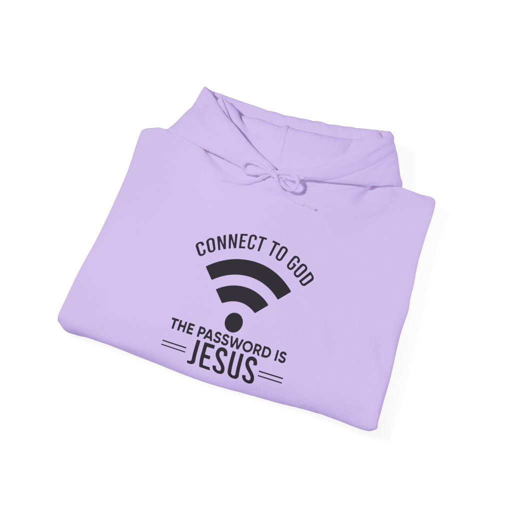 Connect to God Hoodie - WIFI Password is Jesus - Funny Christian Faith Hoodie Printify