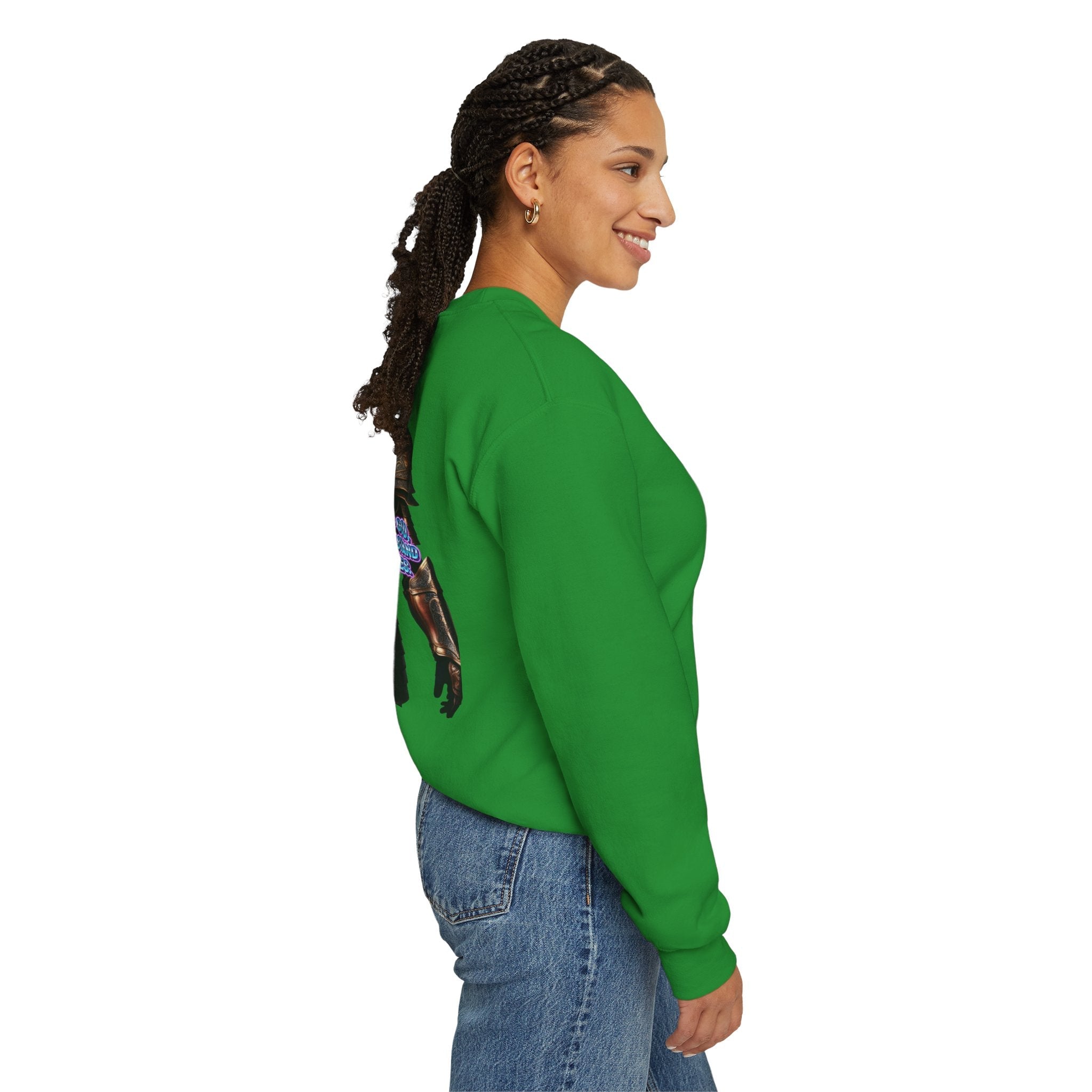 Religious Graphic Armor Of God Design - Unisex Heavy Blend™ Crewneck Sweatshirt Printify