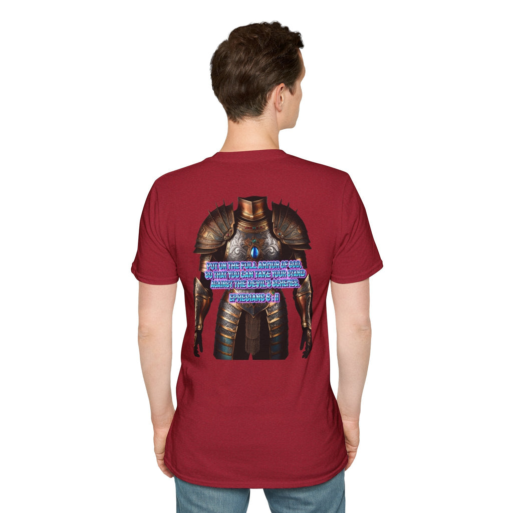 Religious Graphic Tee with Armor Of God Design - Unisex Softstyle T-Shirt Printify
