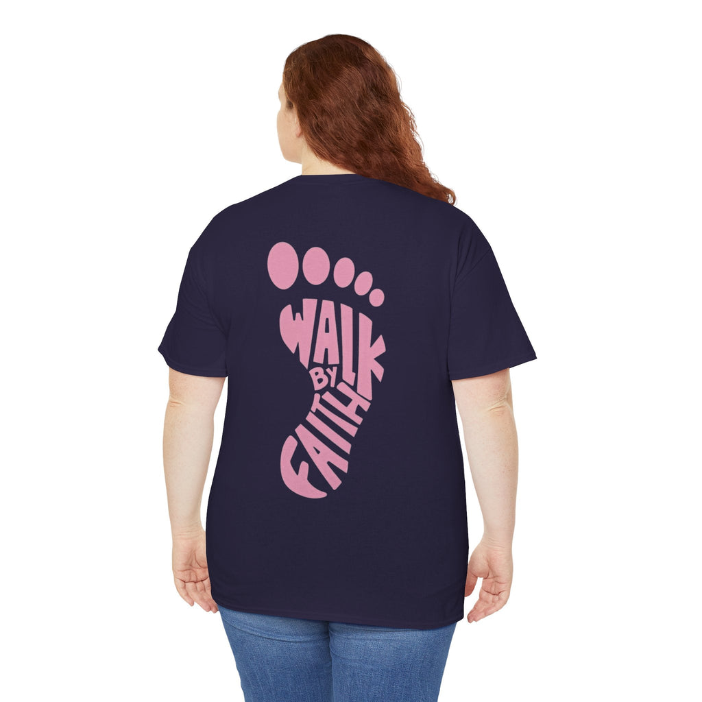 Walk By Faith Footprint T-Shirt Printify