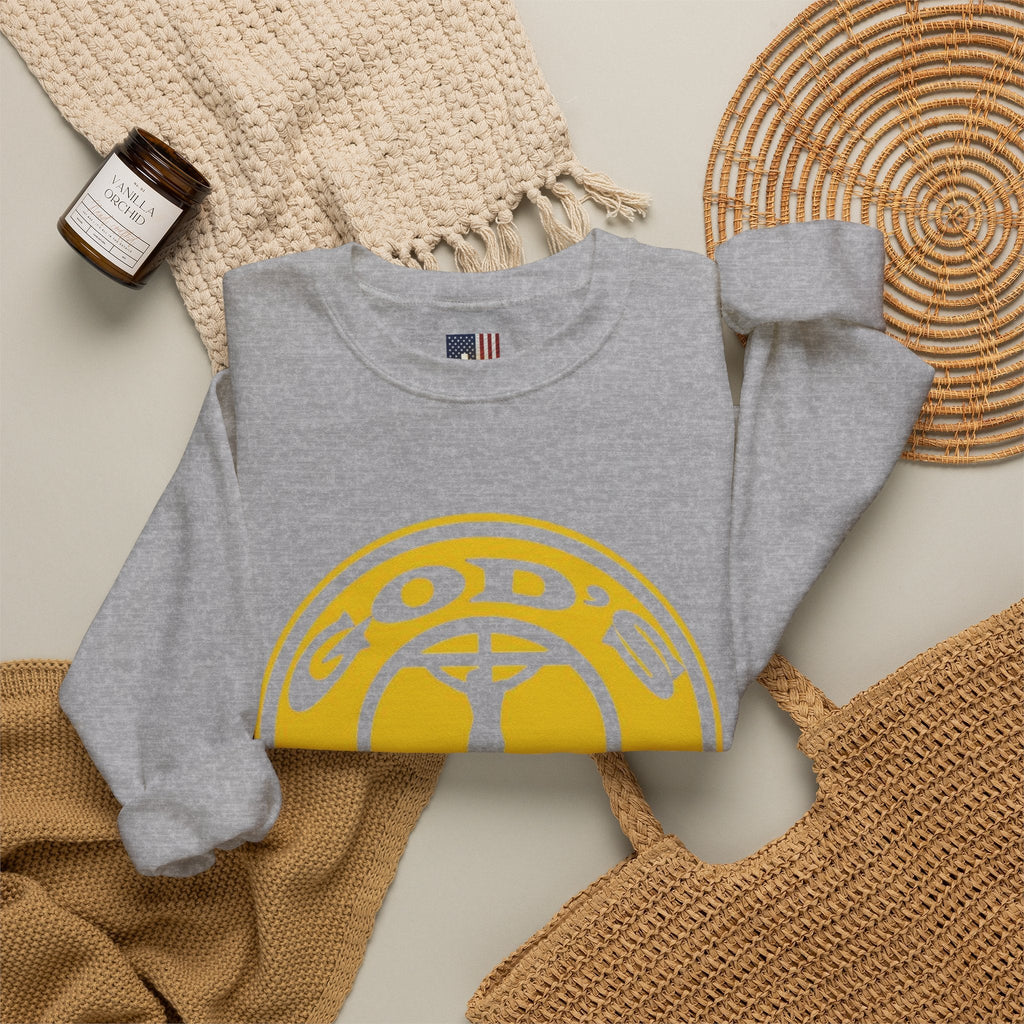 God's Gym Sweatshirt — "Let Him Lift Your Weights" Christian Fitness Sweatshirt Printify