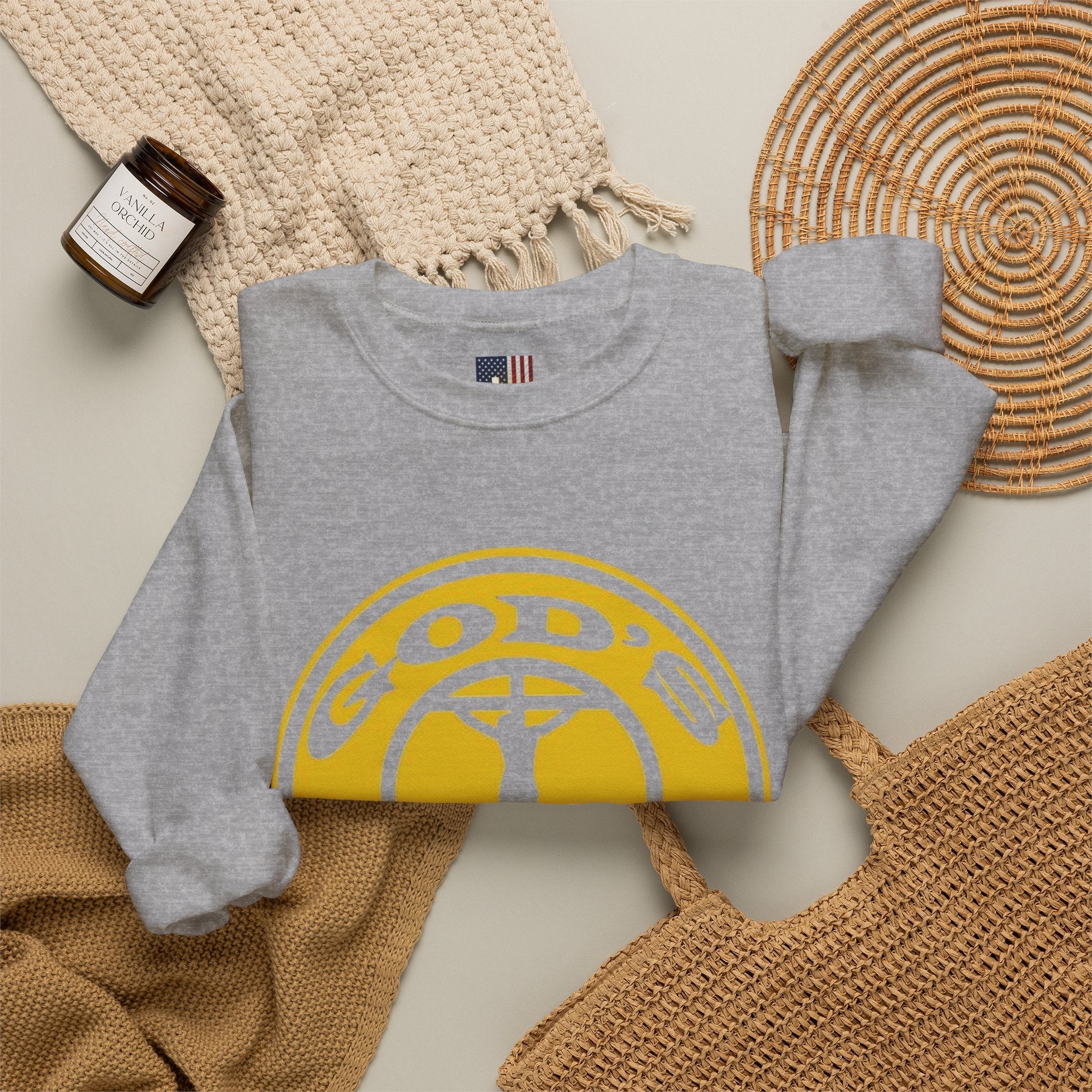 God's Gym Sweatshirt — "Let Him Lift Your Weights" Christian Fitness Sweatshirt Printify