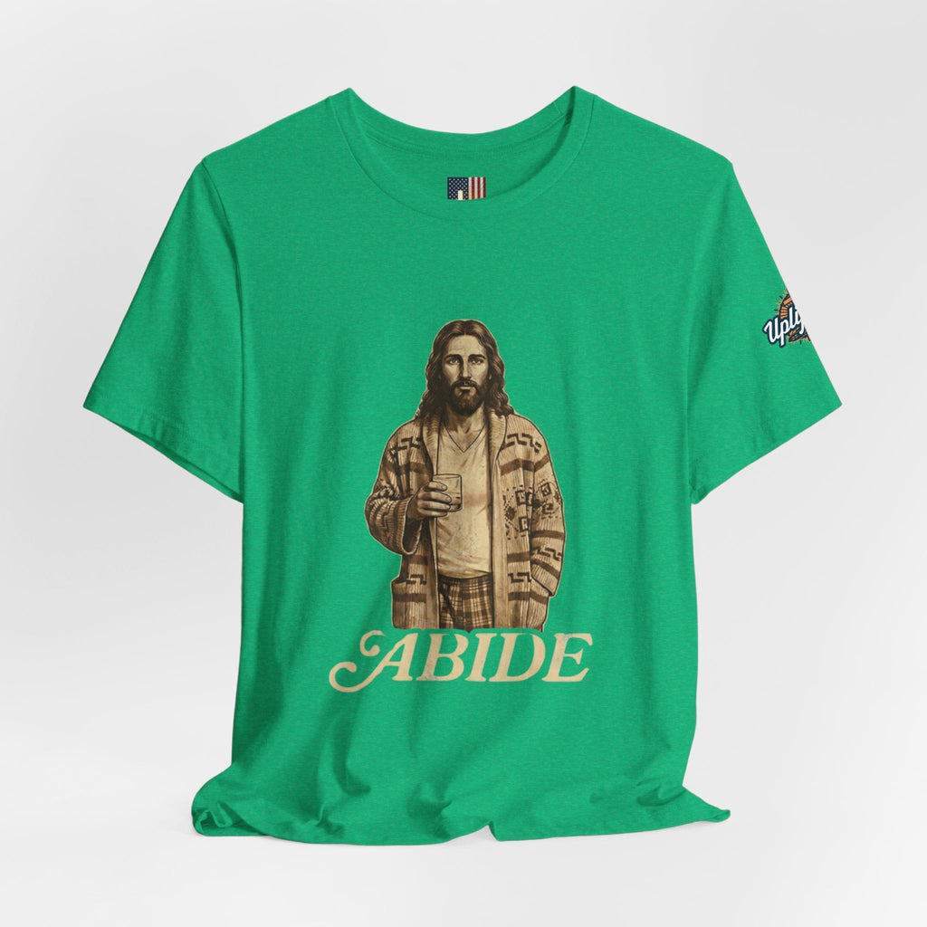 Abide Vintage Jesus Tee — "The Dude" Graphic Christian T-Shirt Printify
