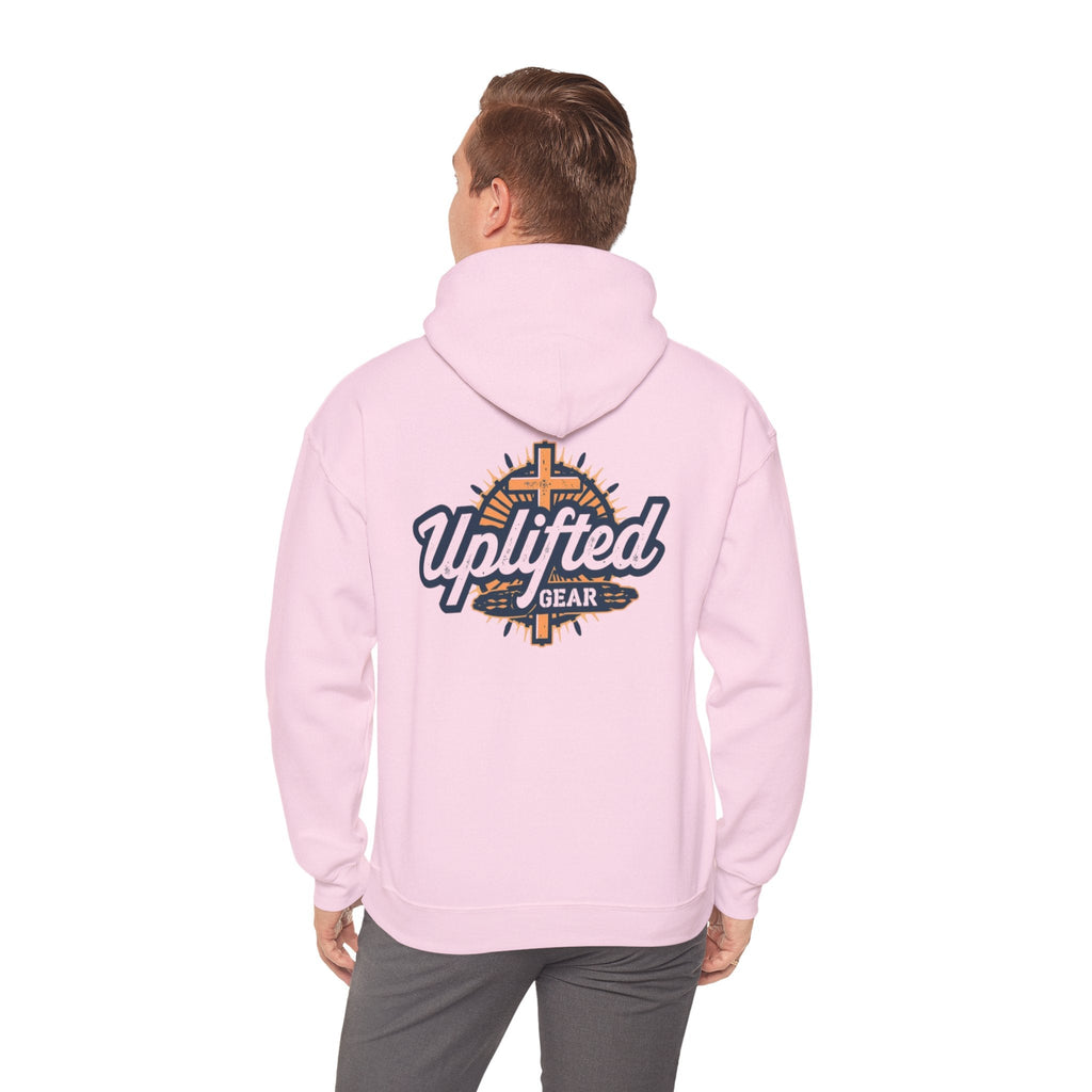 Uplifted Gear Christian Hoodie – Bold Logo Faith Hoodie for Inspired Living Printify
