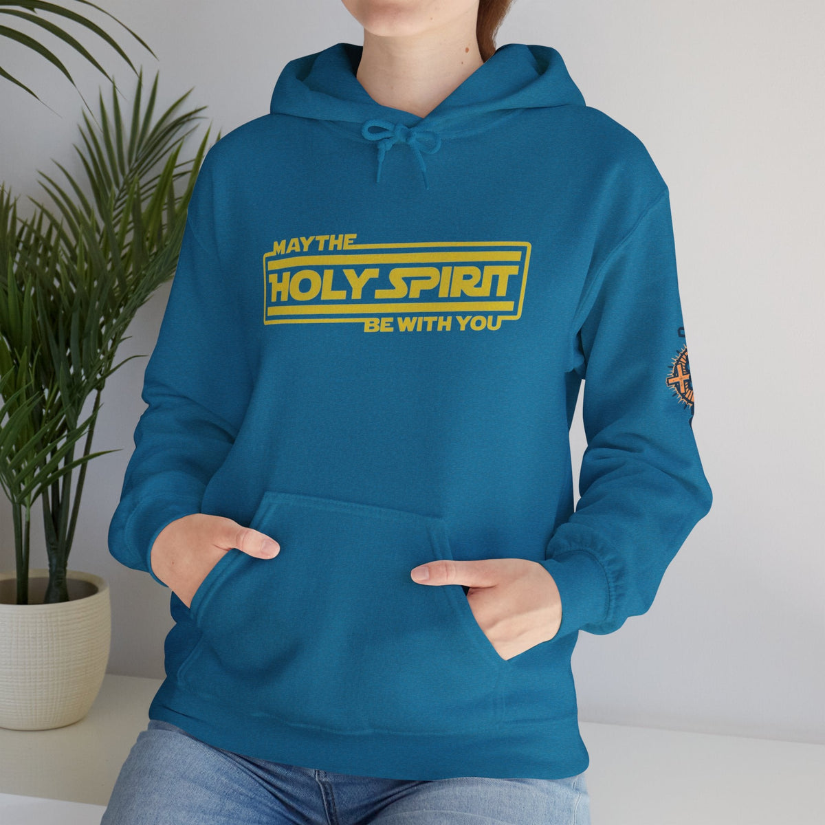 May the Holy Spirit Be With You Hoodie - Christian Star Wars Parody Hoodie Printify