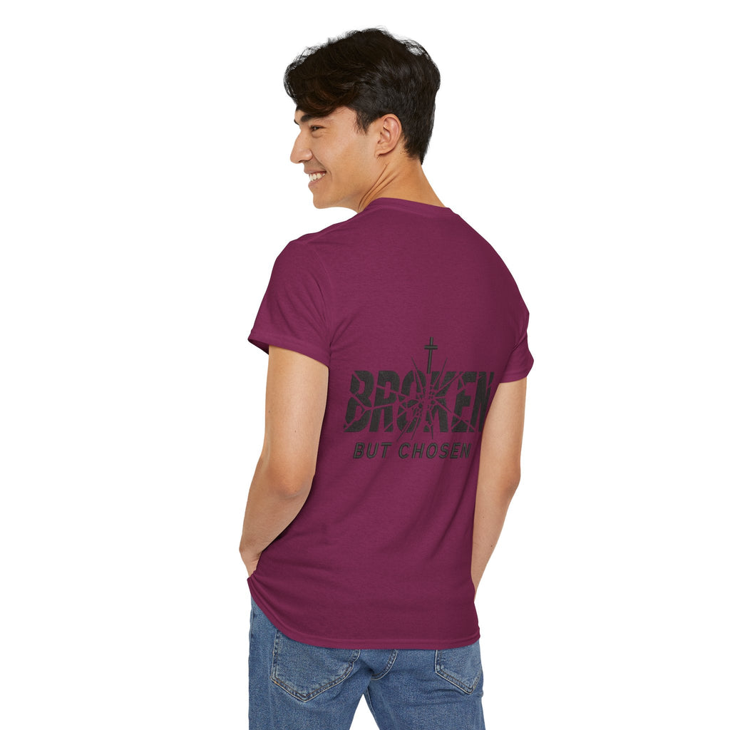 Broken But Chosen T-Shirt — Inspirational Faith Graphic Tee Printify