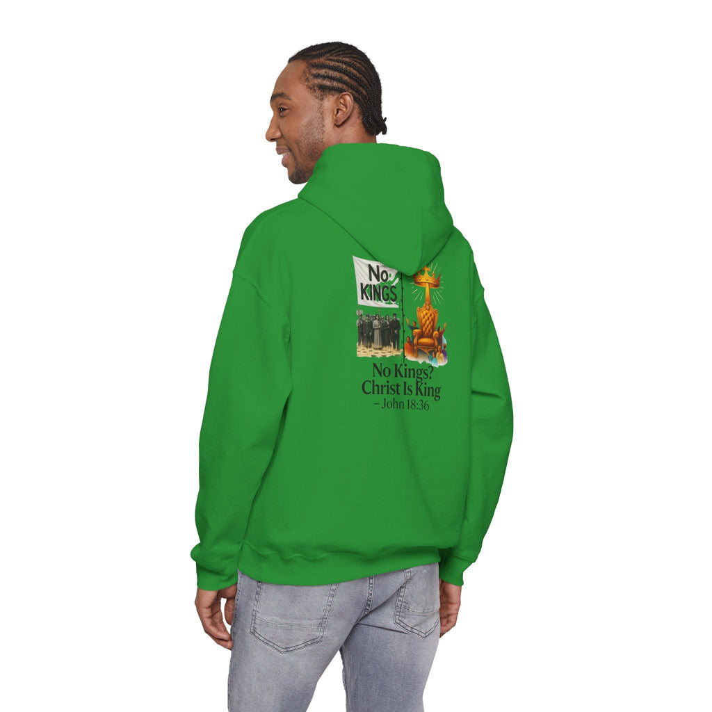No Kings? Christ is King Hoodie – Bold Christian Hoodie for Sovereign Faith Printify