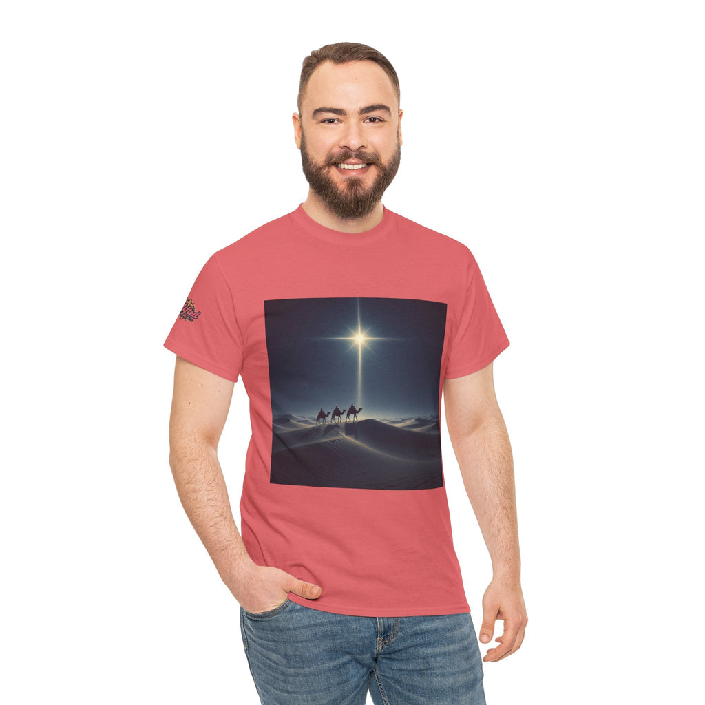 3 Wise Men T-shirt – Magi Camels Nativity Journey Christian Christmas T-shirt for Epiphany Faith & Holy Night Printify
