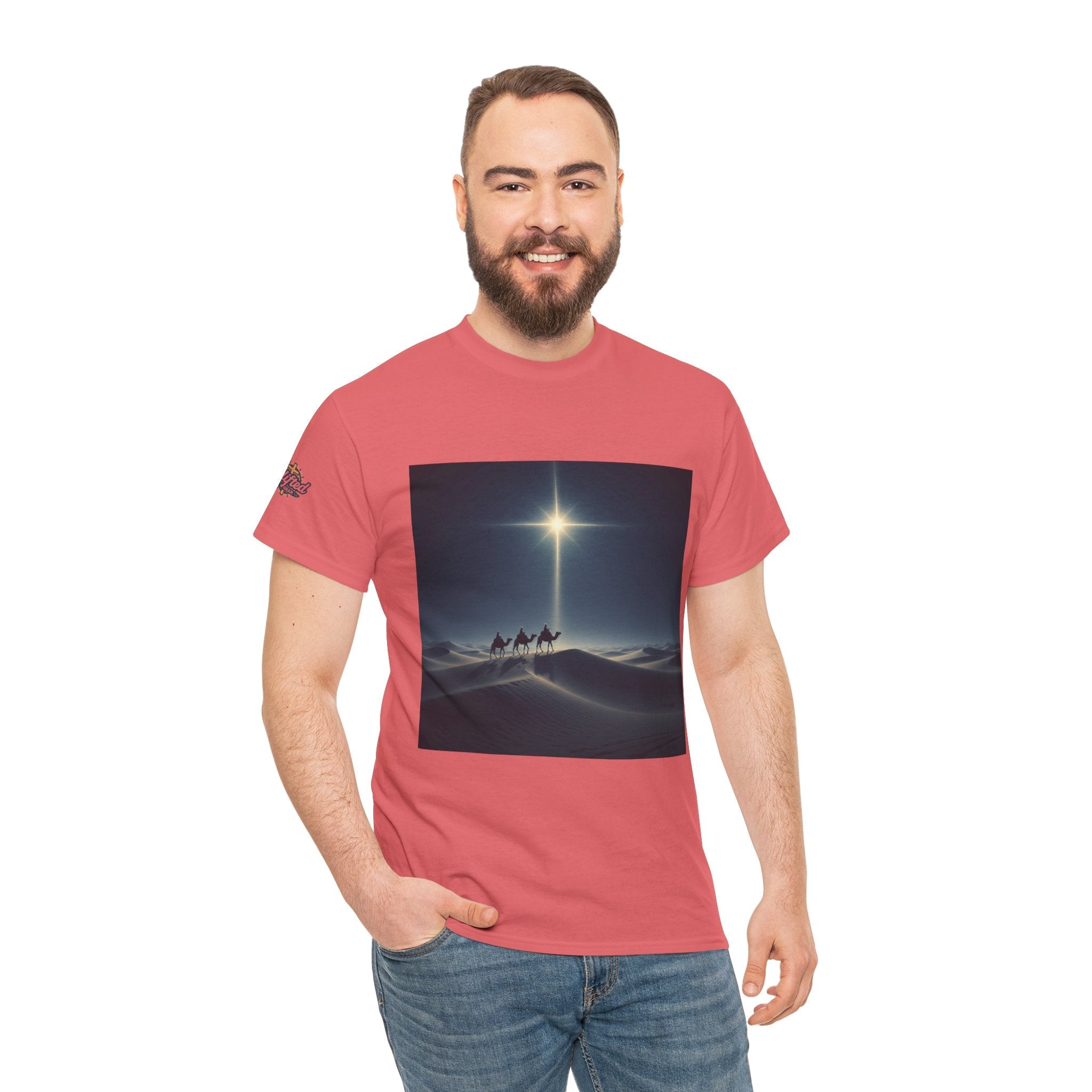 3 Wise Men T-shirt – Magi Camels Nativity Journey Christian Christmas T-shirt for Epiphany Faith & Holy Night Printify