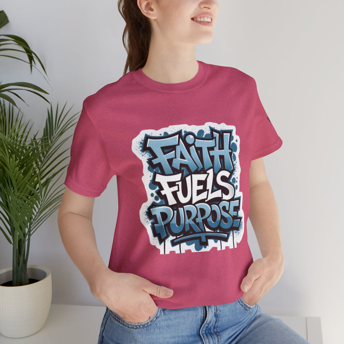 Faith Fuels Purpose T-shirt – Inspirational Christian T-shirt for Divine Drive & Unstoppable Belief Printify