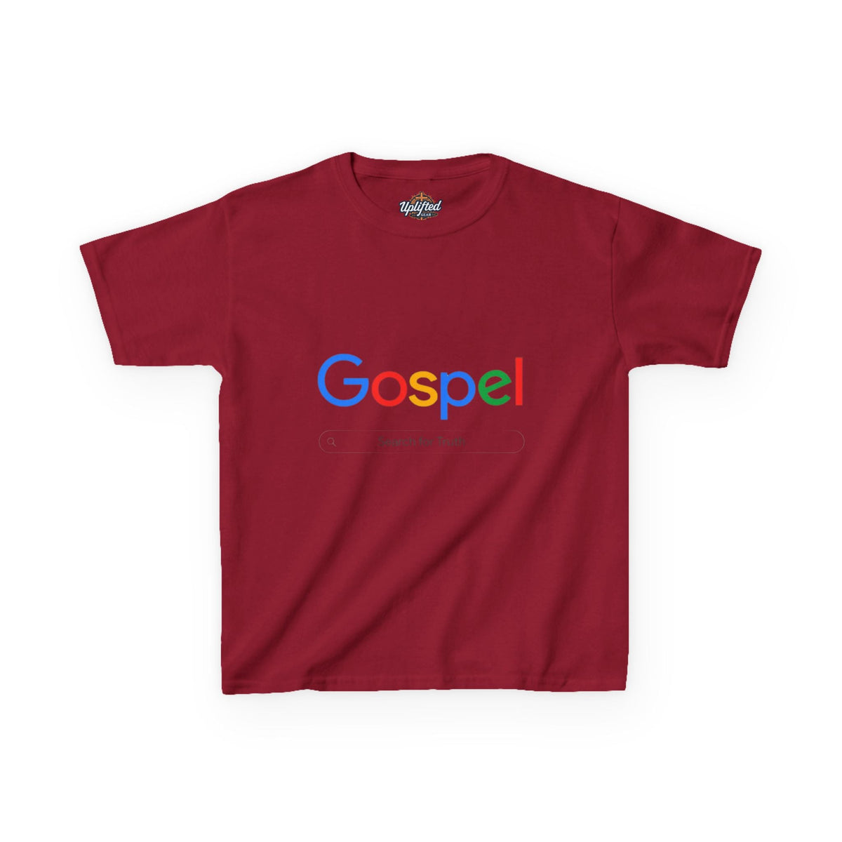 Kids Tee — "Gospel" Colorful Search-Style Logo Printify