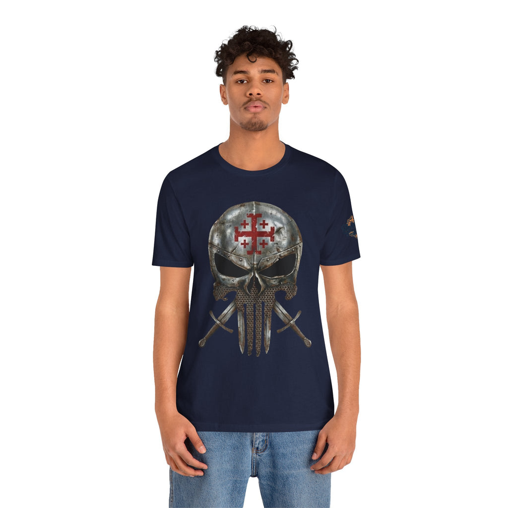 Crusader Knight Christian Skull T-shirt - Warrior Armor of God T-shirt Printify