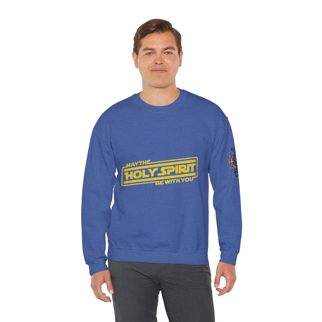 May the Holy Spirit Be With You Sweatshirt - Christian Star Wars Parody Sweatshirt Printify