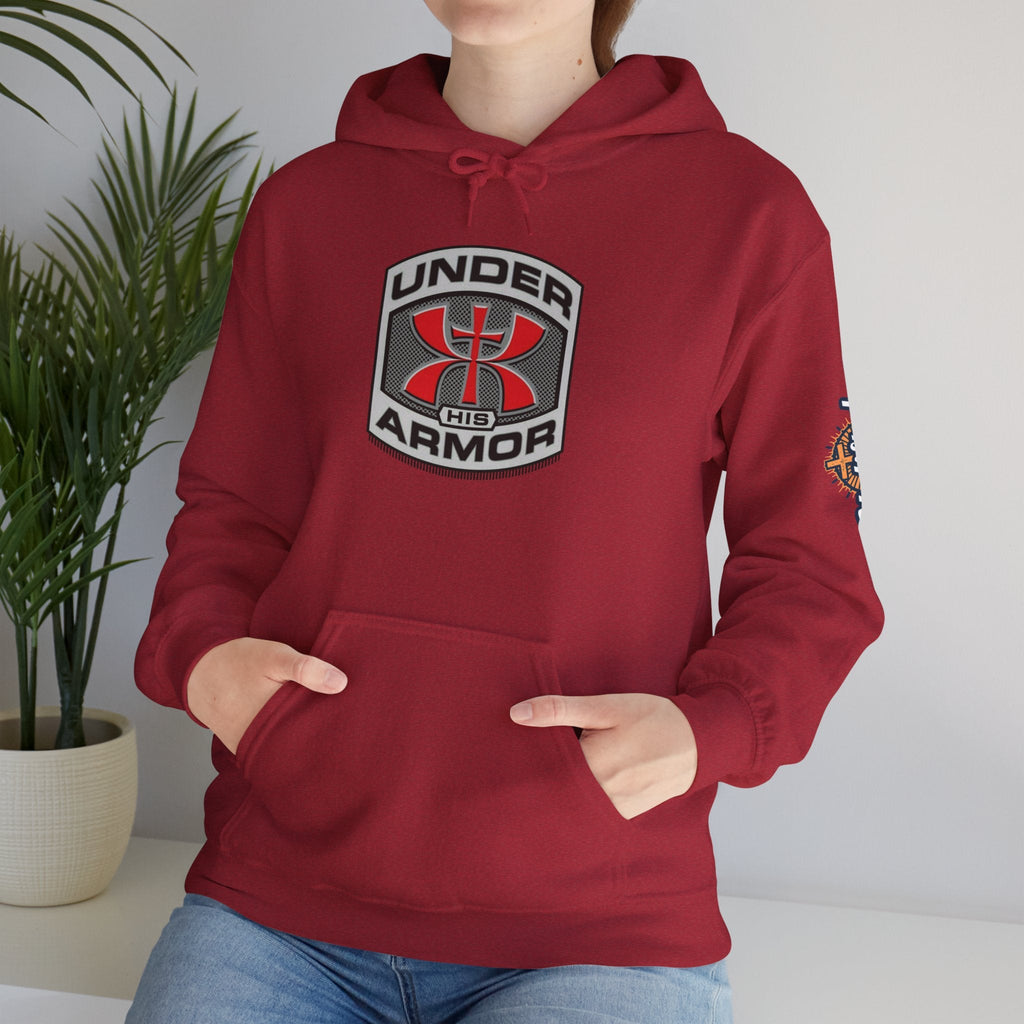Under Armor Logo Hoodie — Black Athletic Pullover Printify