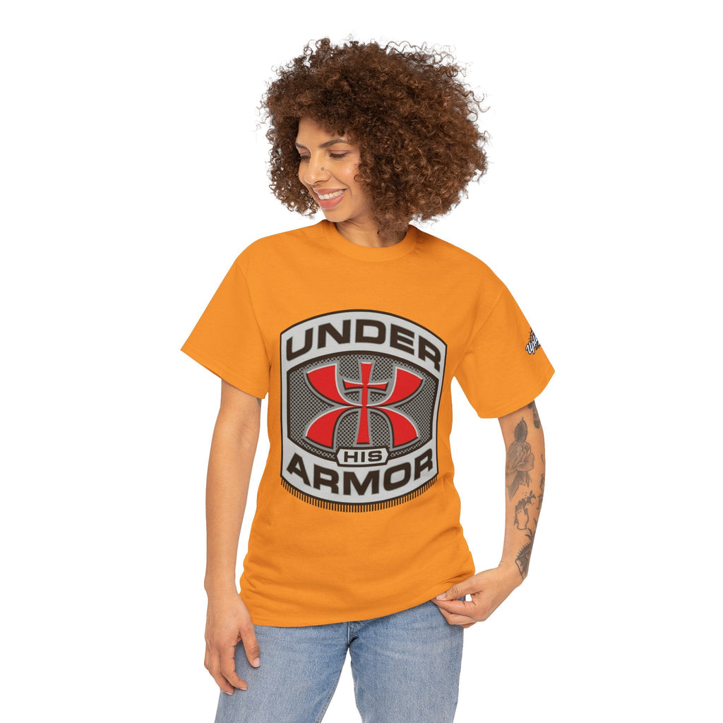 Under HIS Armor Christian T-Shirt — Faith-Inspired Under Armour Style Printify