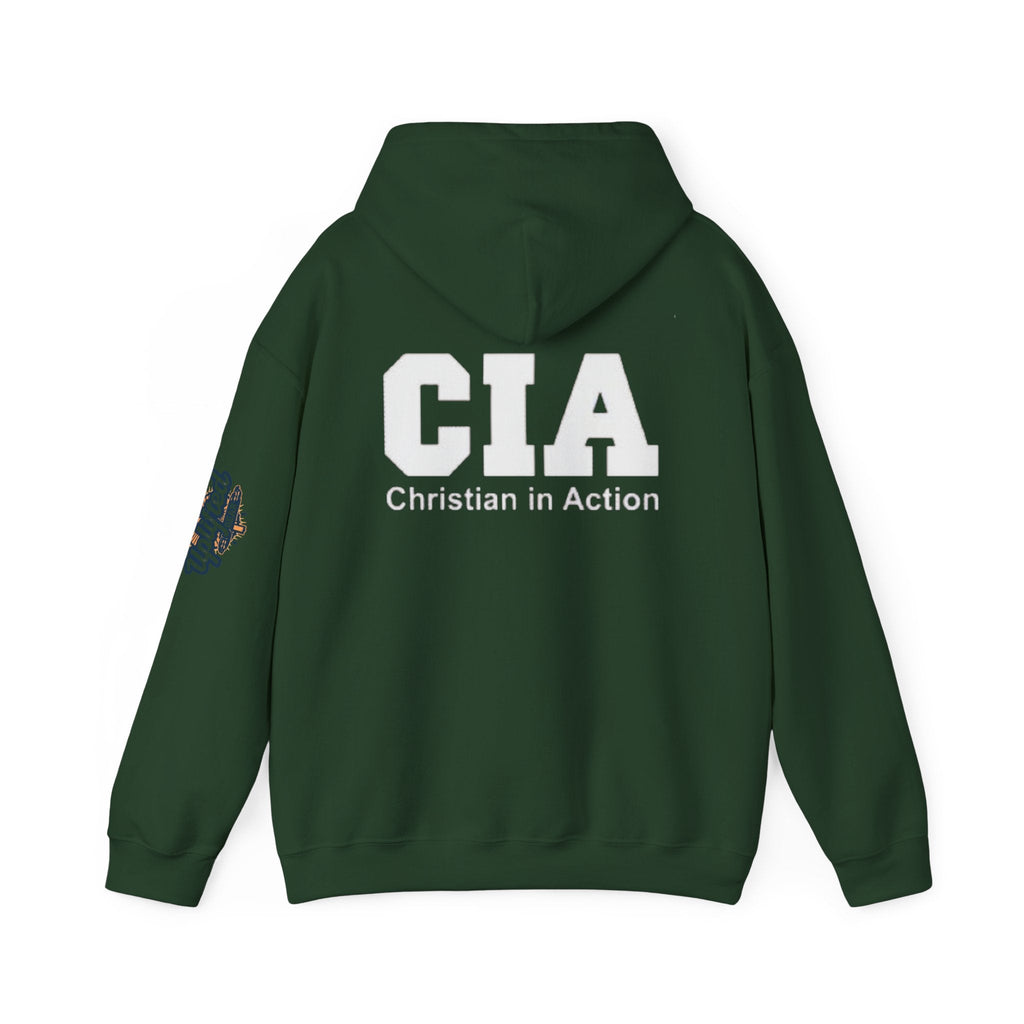 CIA Christian in Action Hoodie - Funny Faith Parody Hoodie - Mission Ready Apparel Printify