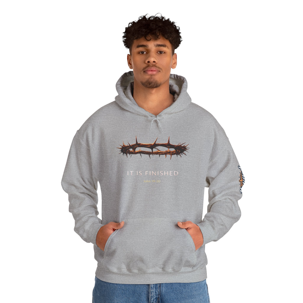 It Is Finished Crown of Thorns Hoodie — Christian John 19:30 Faith Hoodie Printify