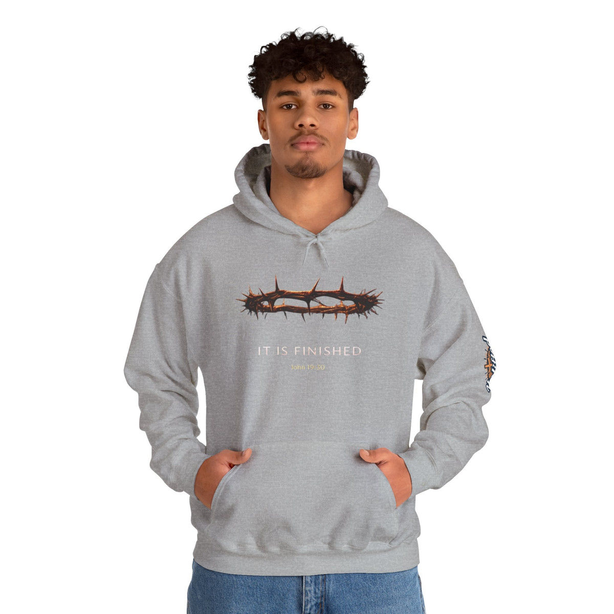 It Is Finished Crown of Thorns Hoodie — Christian John 19:30 Faith Hoodie Printify