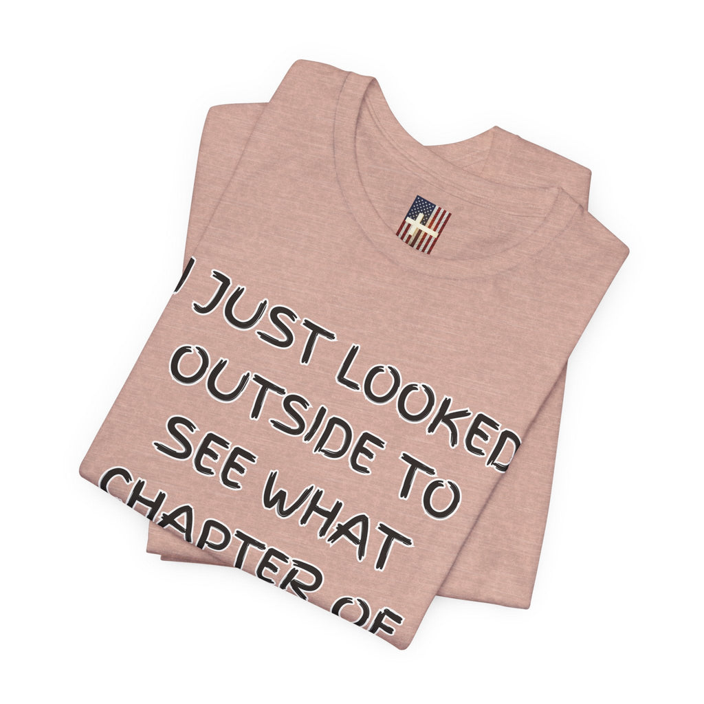 What Chapter of Revelation T-shirt – I Looked Outside My Window Christian T-shirt for End Times Humor & Faith Printify
