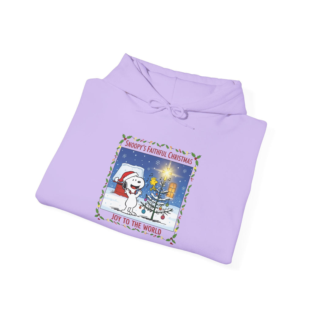 🎄 Faithful Christmas Friends – Christian Holiday Hoodie | Festive Tree & Cartoon Duo | Heartwarming Christmas Tee by Uplifted Gear Printify