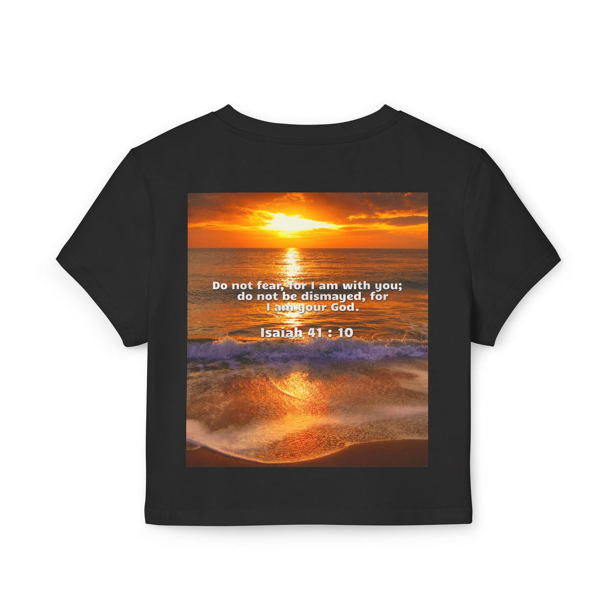 Women's Baby Tee - Isaiah 41:10 Bible Verse Religious Design Printify