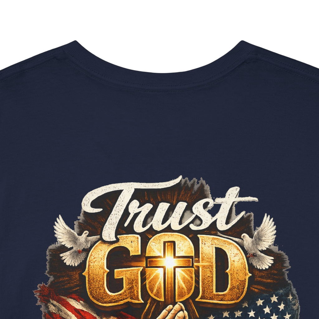 Trust God Not Government T-Shirt — Vintage Patriotic Christian Tee Printify