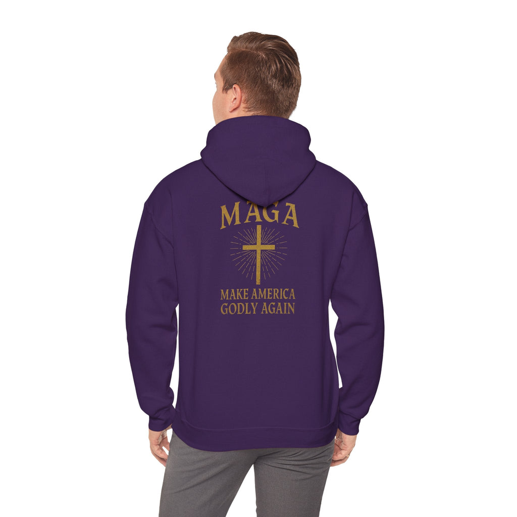 Make America Godly Again Hoodie – MAGA Christian Patriotic Sweatshirt for Biblical Values & Freedom Printify