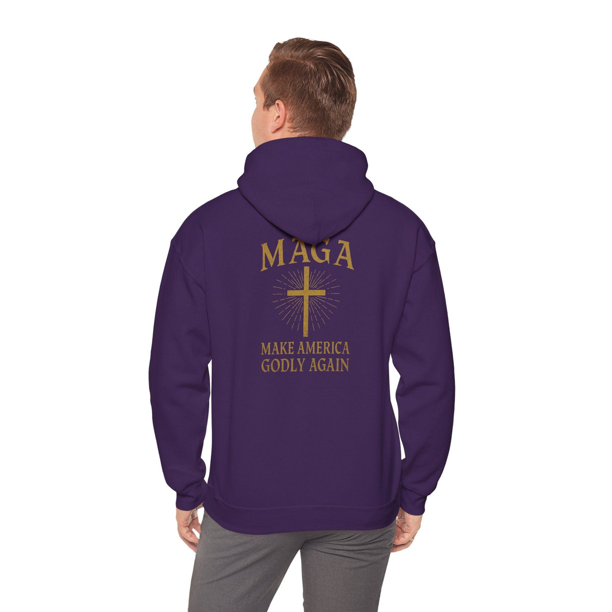 Make America Godly Again Hoodie – MAGA Christian Patriotic Sweatshirt for Biblical Values & Freedom Printify
