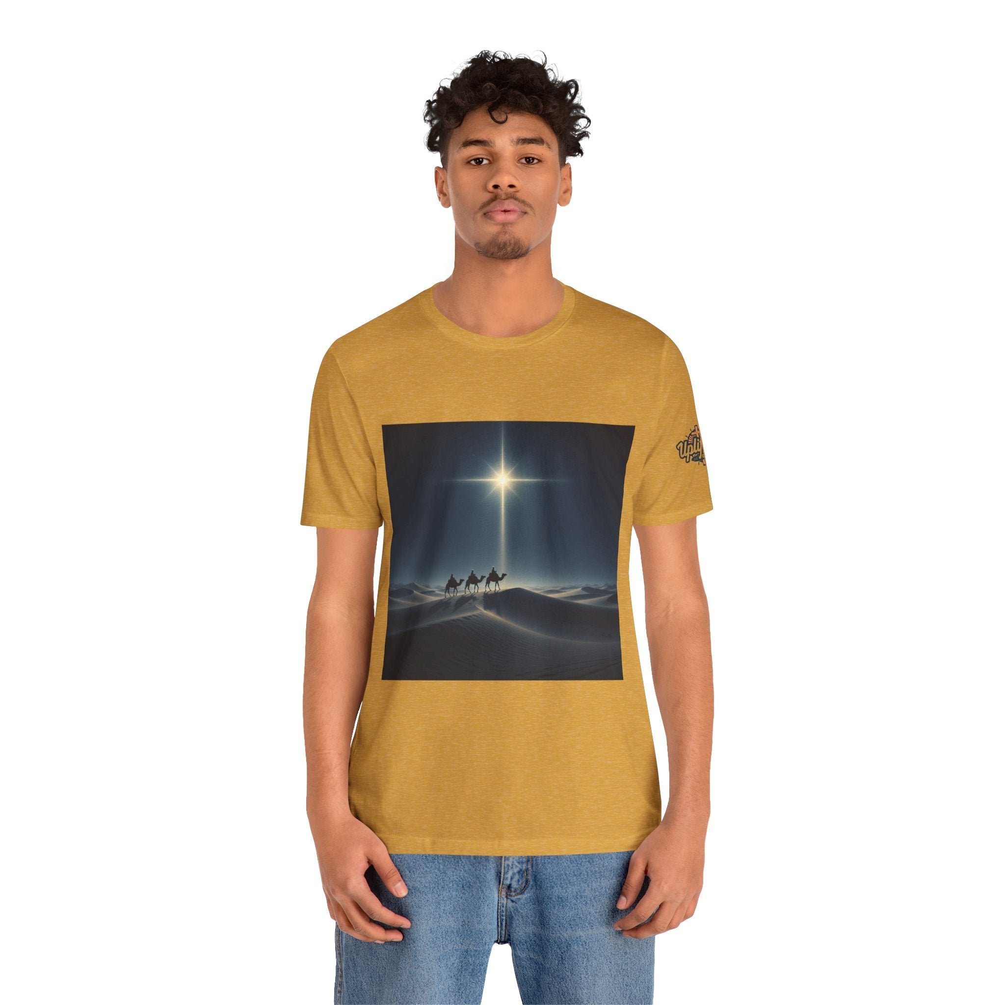 3 Wise Men T-shirt – Magi Camels Nativity Journey Christian Christmas T-shirt for Epiphany Faith & Holy Night Printify