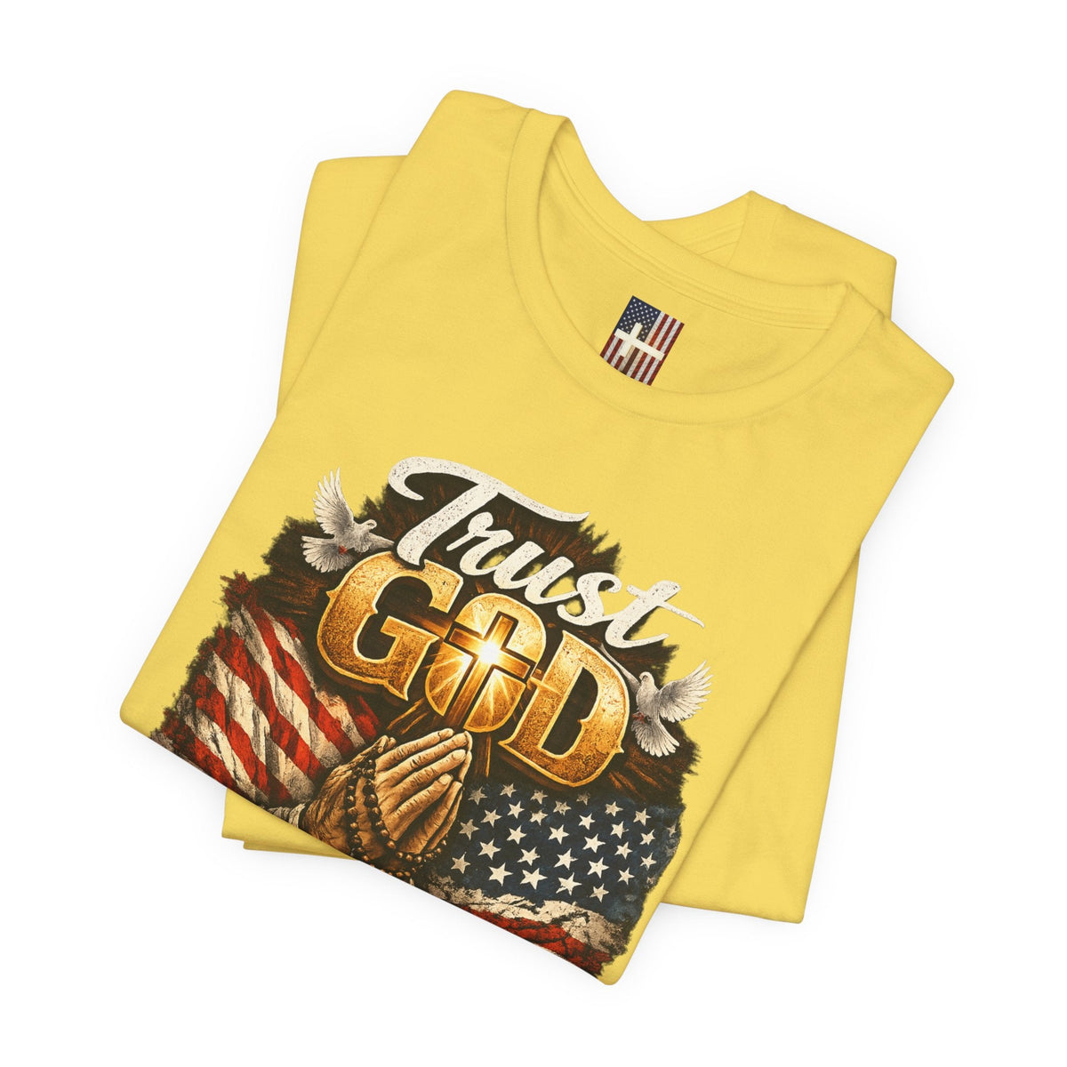 Trust God Not Government T-Shirt — Vintage Patriotic Christian Tee Printify