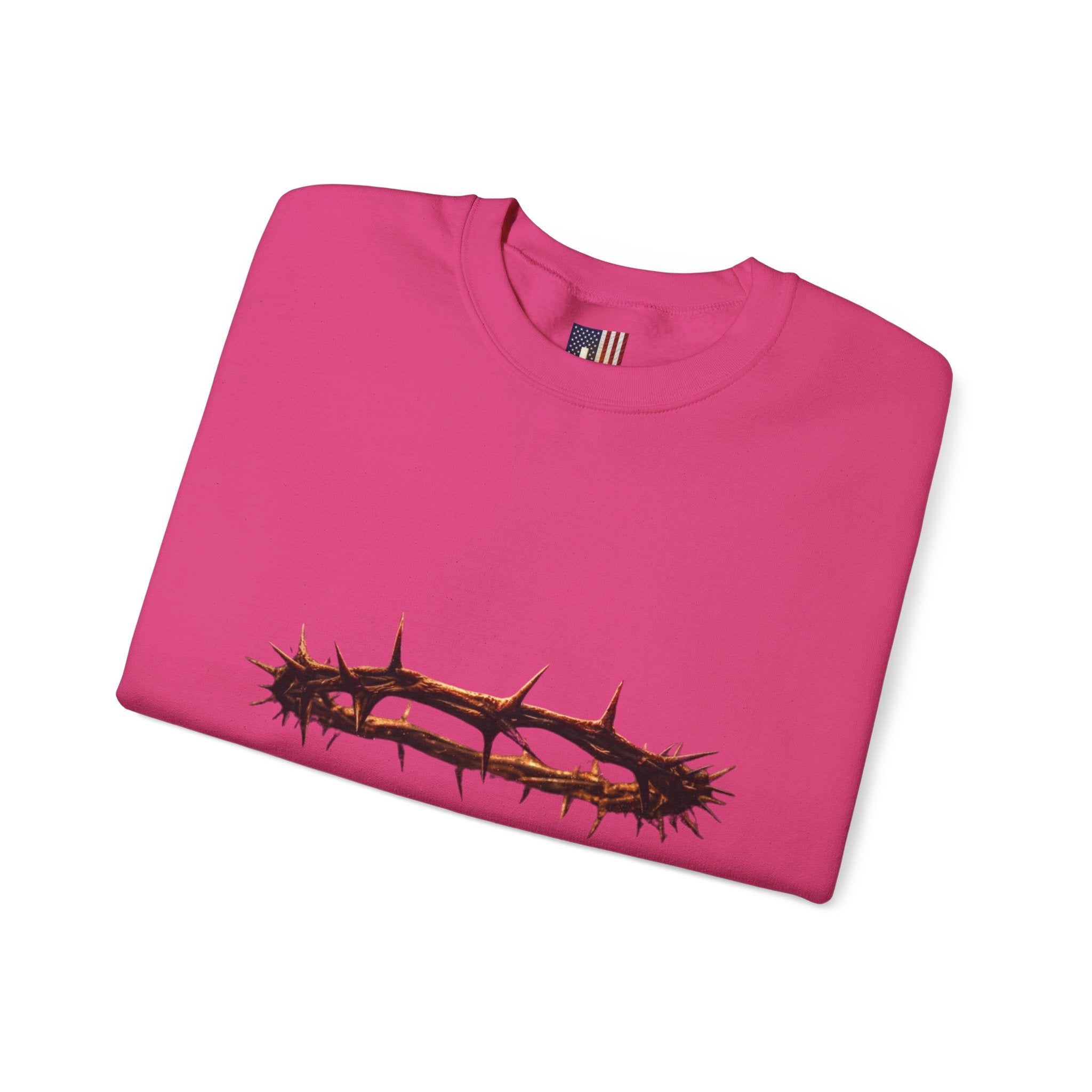 It Is Finished Crown of Thorns Sweatshirt — Christian John 19:30 Faith Sweatshirt Printify