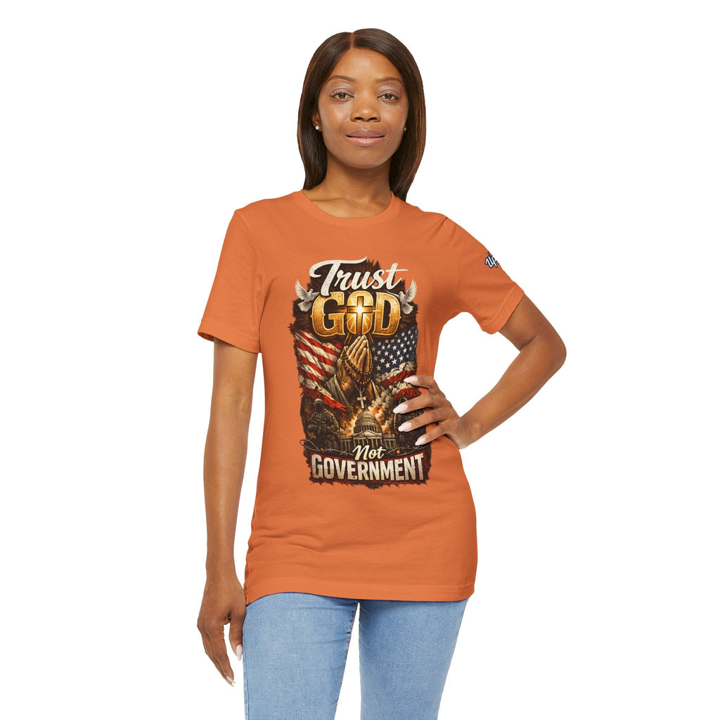 Trust God Not Government T-Shirt — Vintage Patriotic Christian Tee Printify