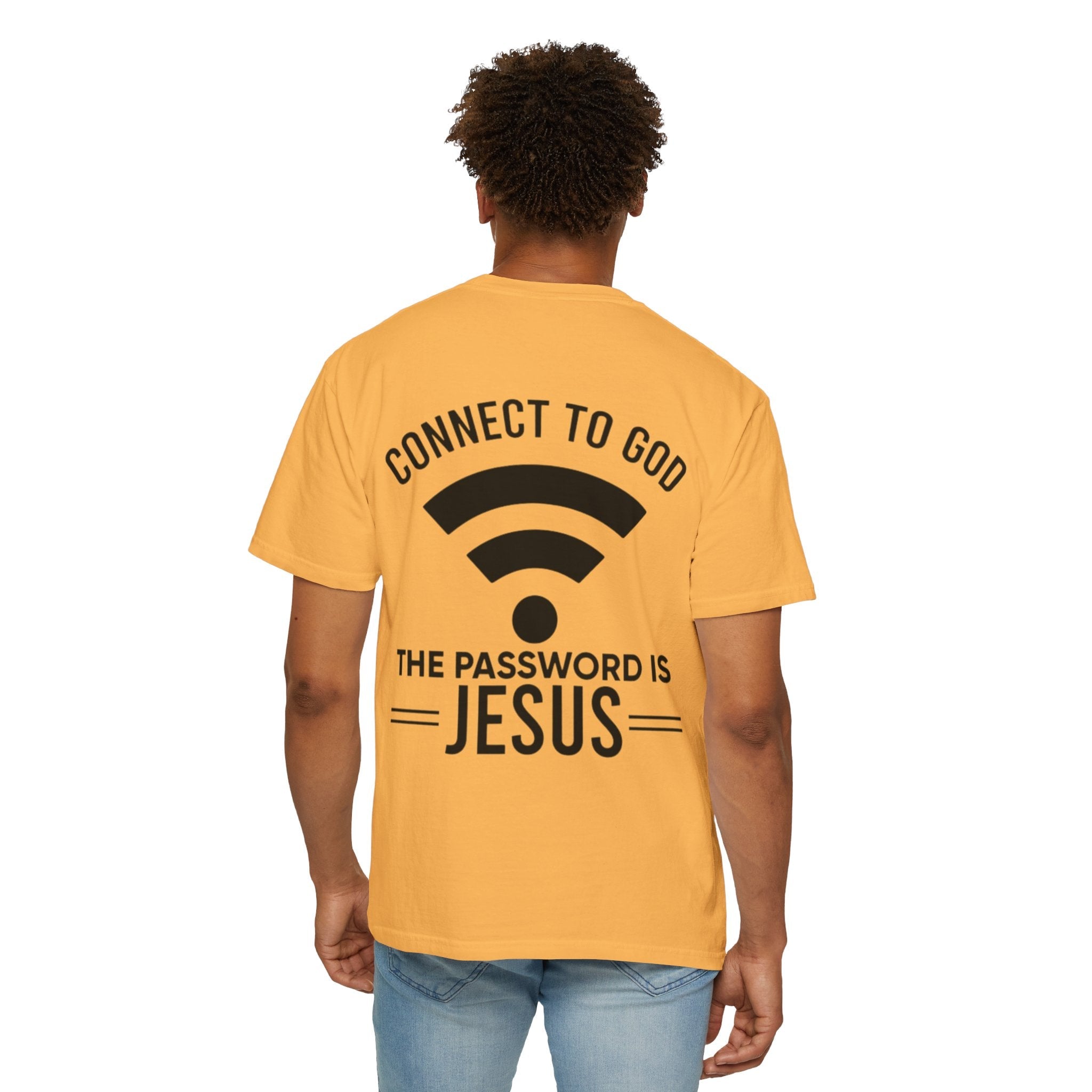 Connect to God T-shirt - WIFI Password is Jesus - Funny Christian Faith T-shirt Printify