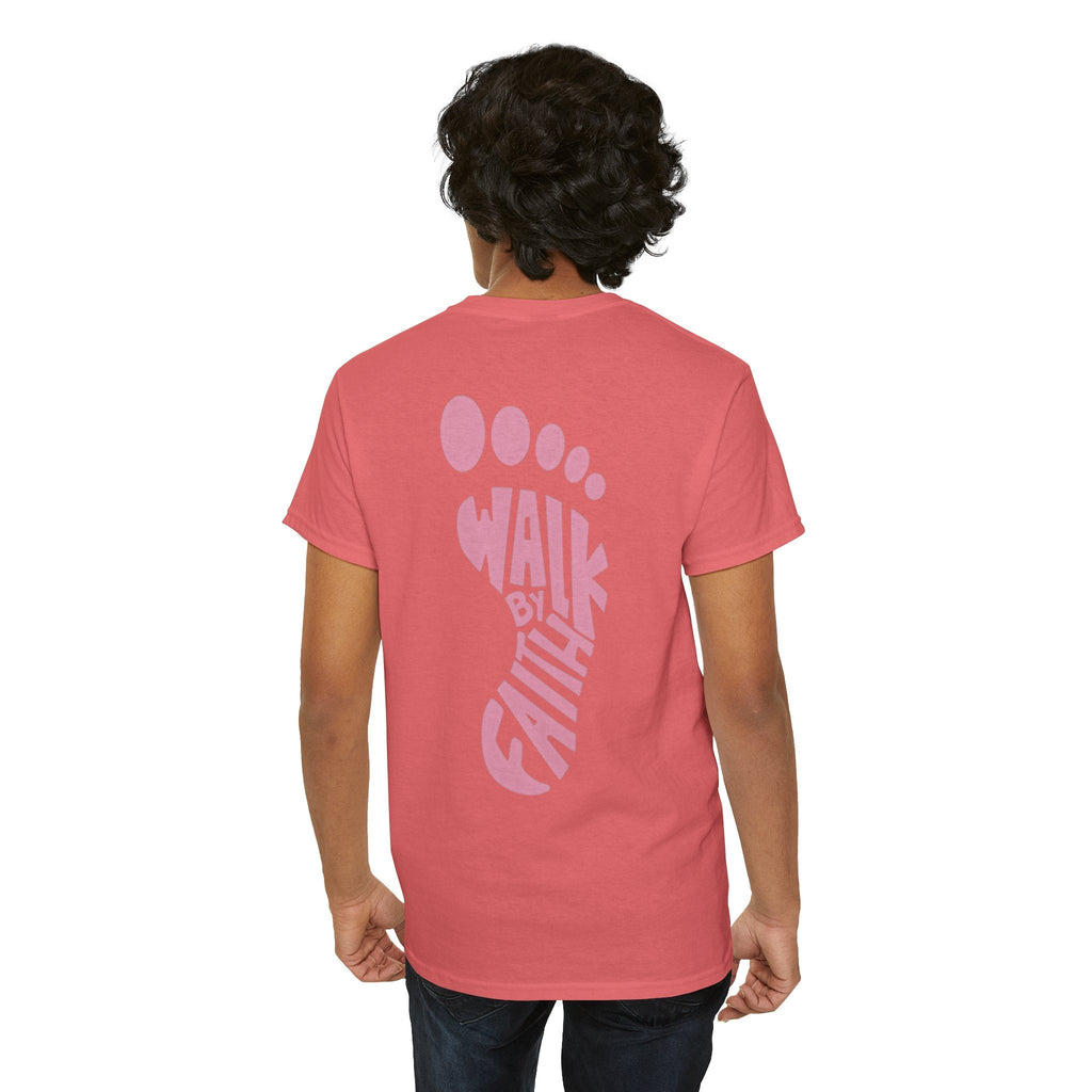 Walk By Faith Footprint T-Shirt Printify