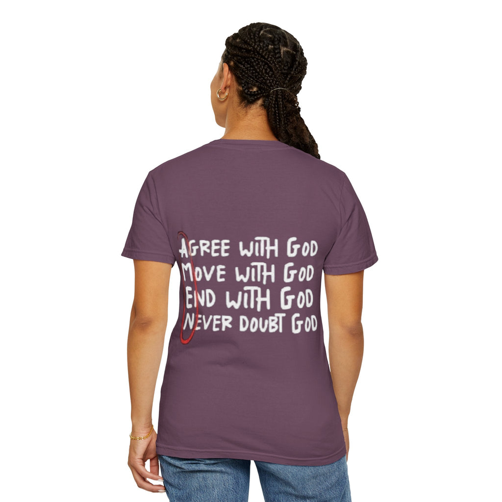 AMEN Acronym T-Shirt – Always Agree with God Move with God End with God Never Doubt God Christian Tee for Unwavering Faith Printify