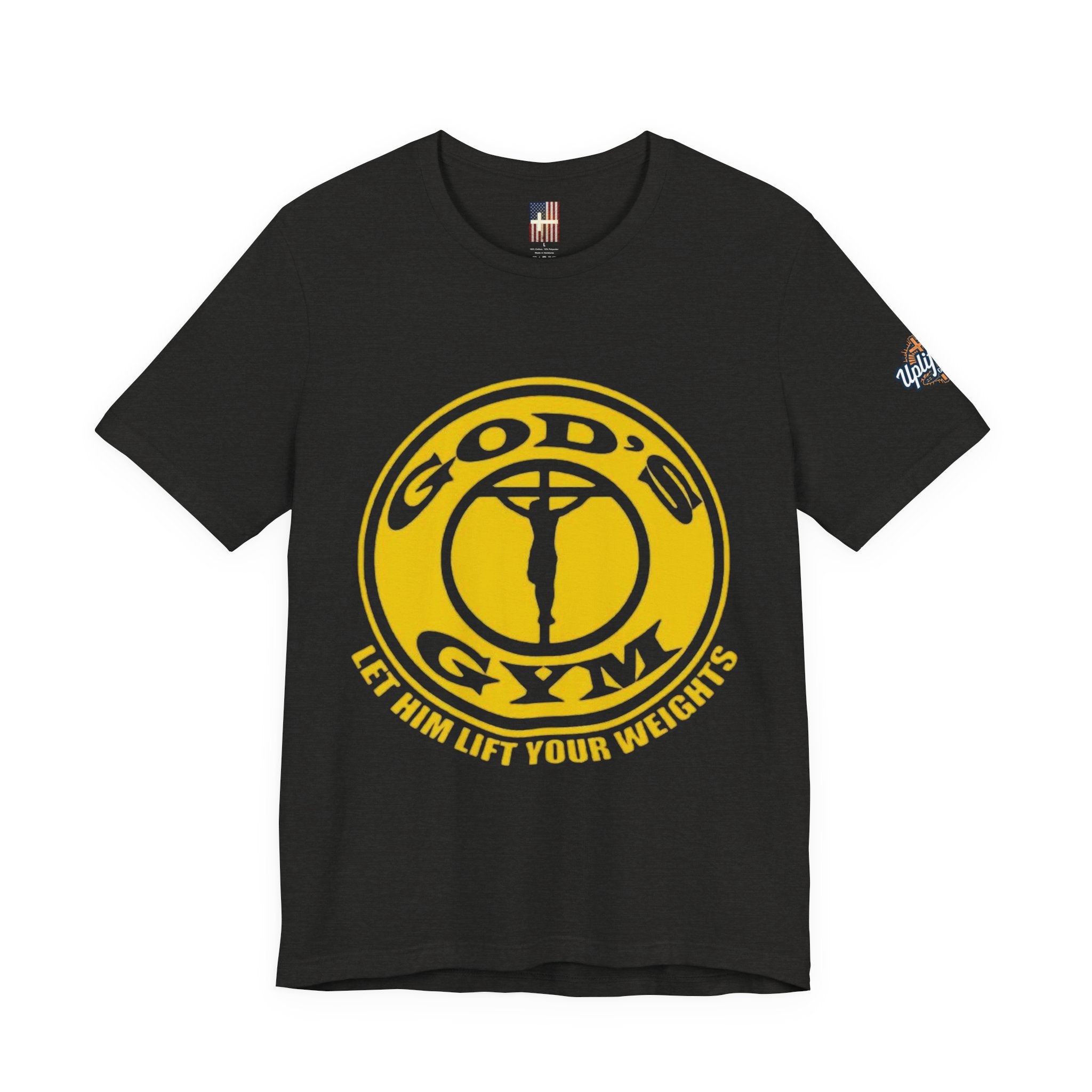 God's Gym T-Shirt — "Let Him Lift Your Weights" Christian Fitness Tee Printify