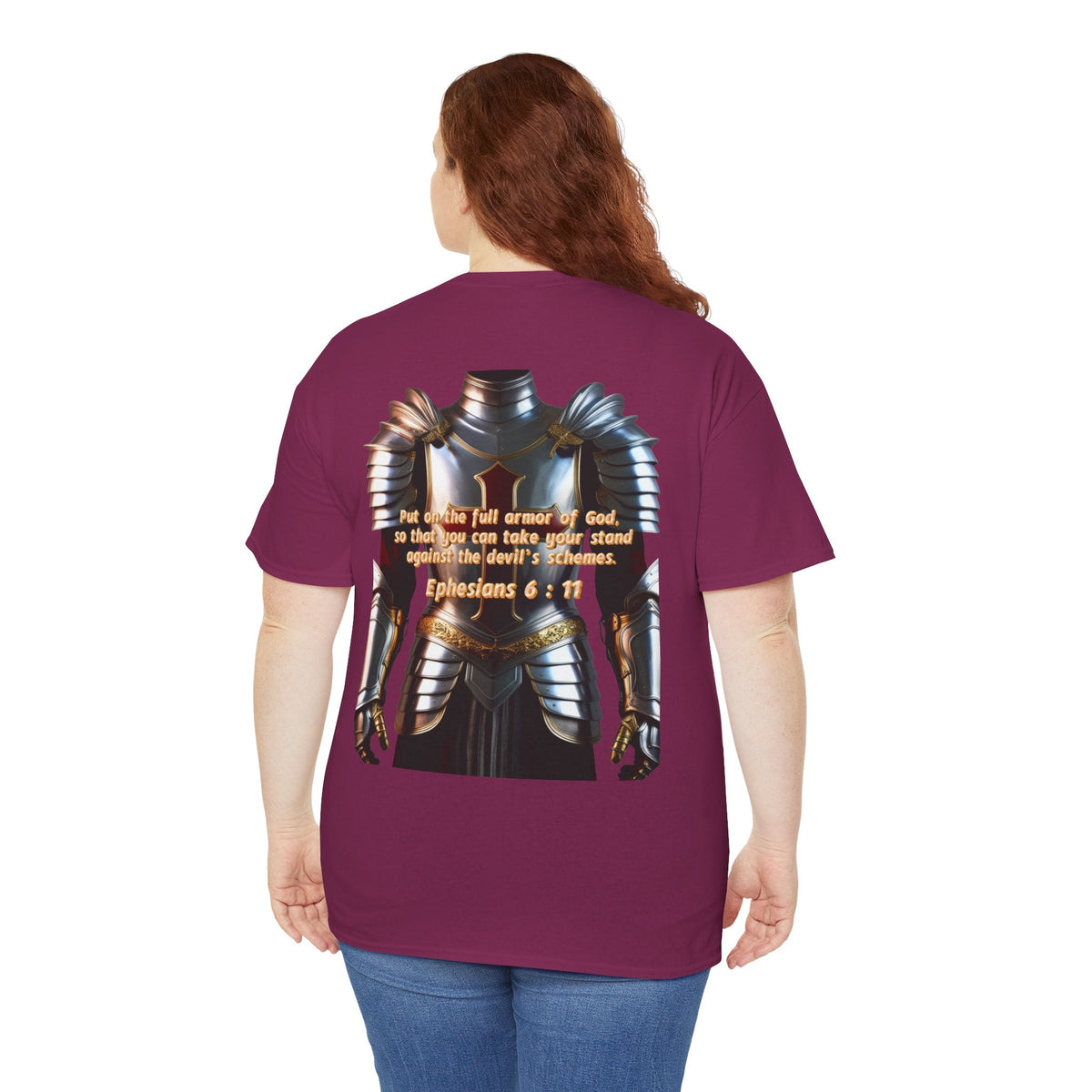 Religious Graphic Armor Of God Design - Unisex Heavy Cotton Tee Printify